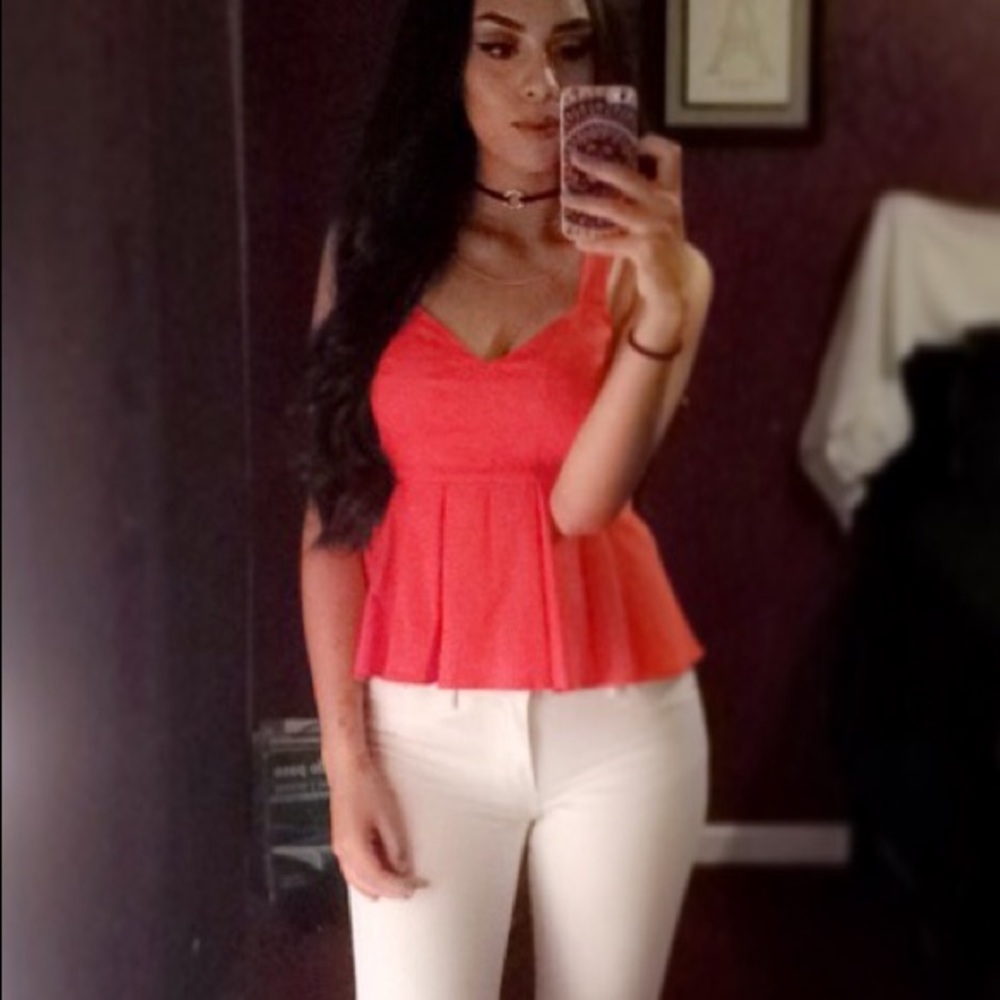BEBE Orange top